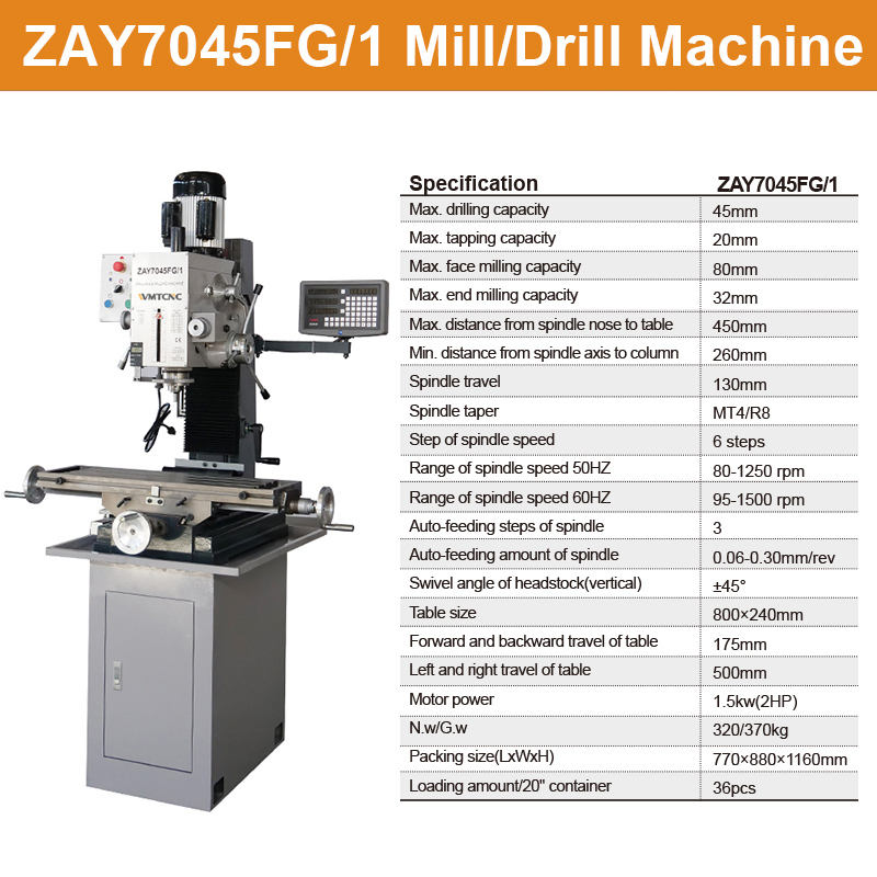 High Quality Metal Machine Zay7045fg/1 Mini Benchtop Type Manual - Image 5