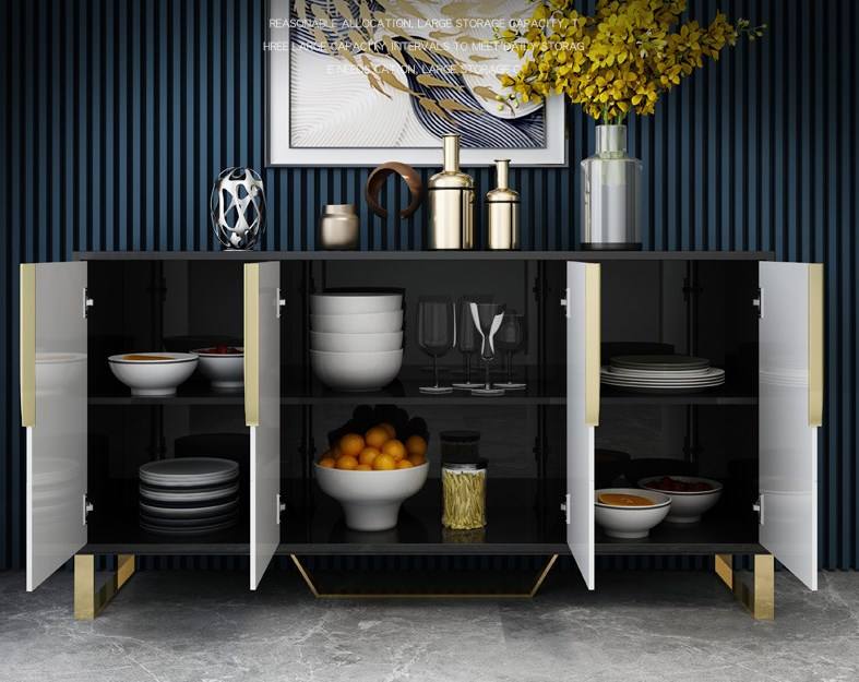 Luxury Modern Stainless Steel Living Home Restaurant Cabinet American Light - Image 7