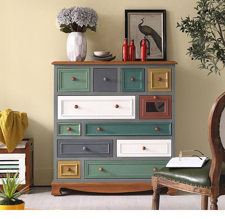 Wood Home Living Cabinet Wholesale Room Furniture Side - Image 7