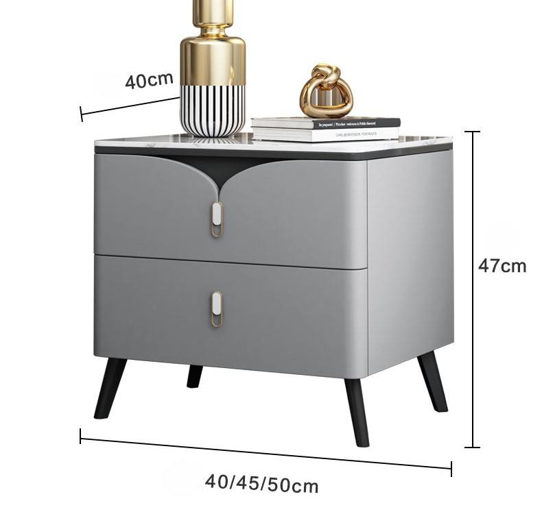 Modern Wood Bedroom Table Stand Set Bed Furniture - Image 6
