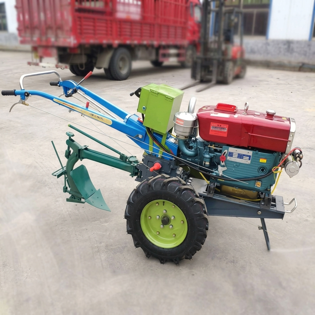 22 HP Heavy-Duty Two-Wheel Diesel Farm Tractor with Optional Plough and Rotary Tiller - Image 2