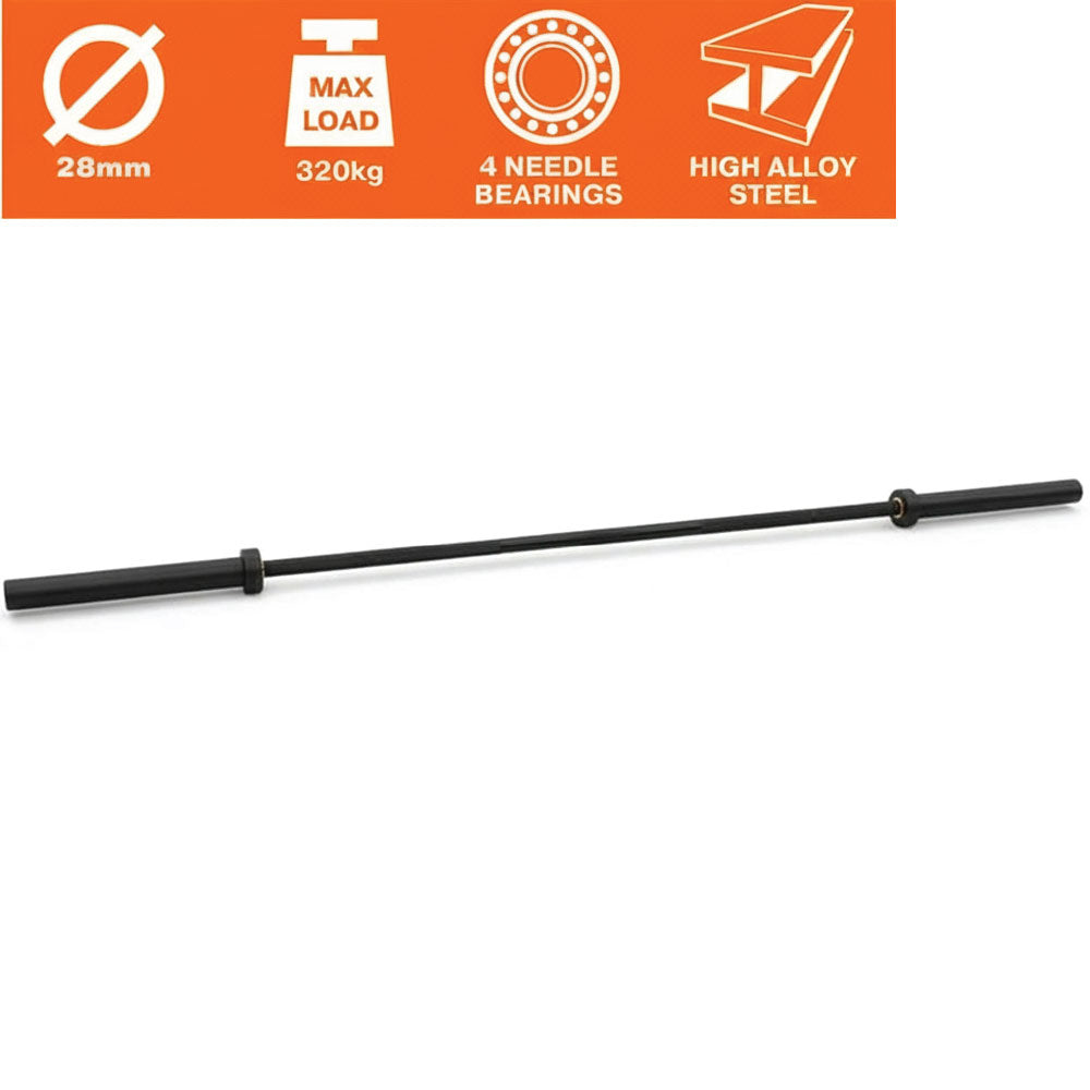 Powercore Olympic Lifting Bar 4.0 Black (320kg/ 2.2m/ 28mm) (3 Year Warranty) - Image 3