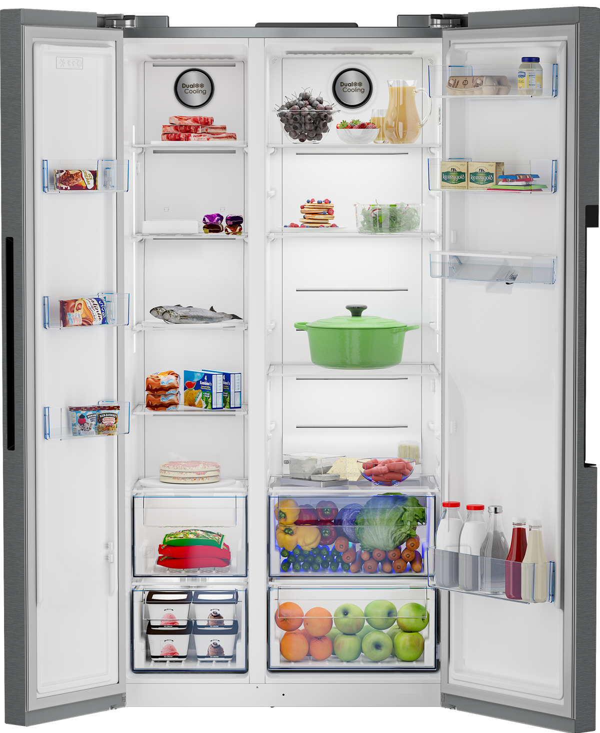 Defy 555L Side by Side Fridge DFF647(Dark Inox)