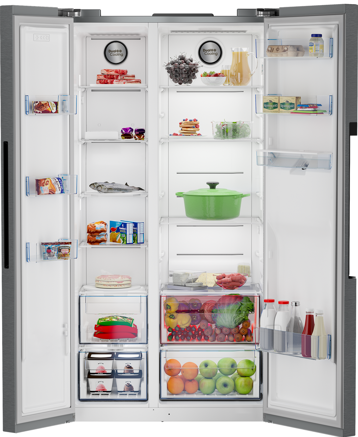 Defy 555L Side by Side Fridge DFF647(Dark Inox)