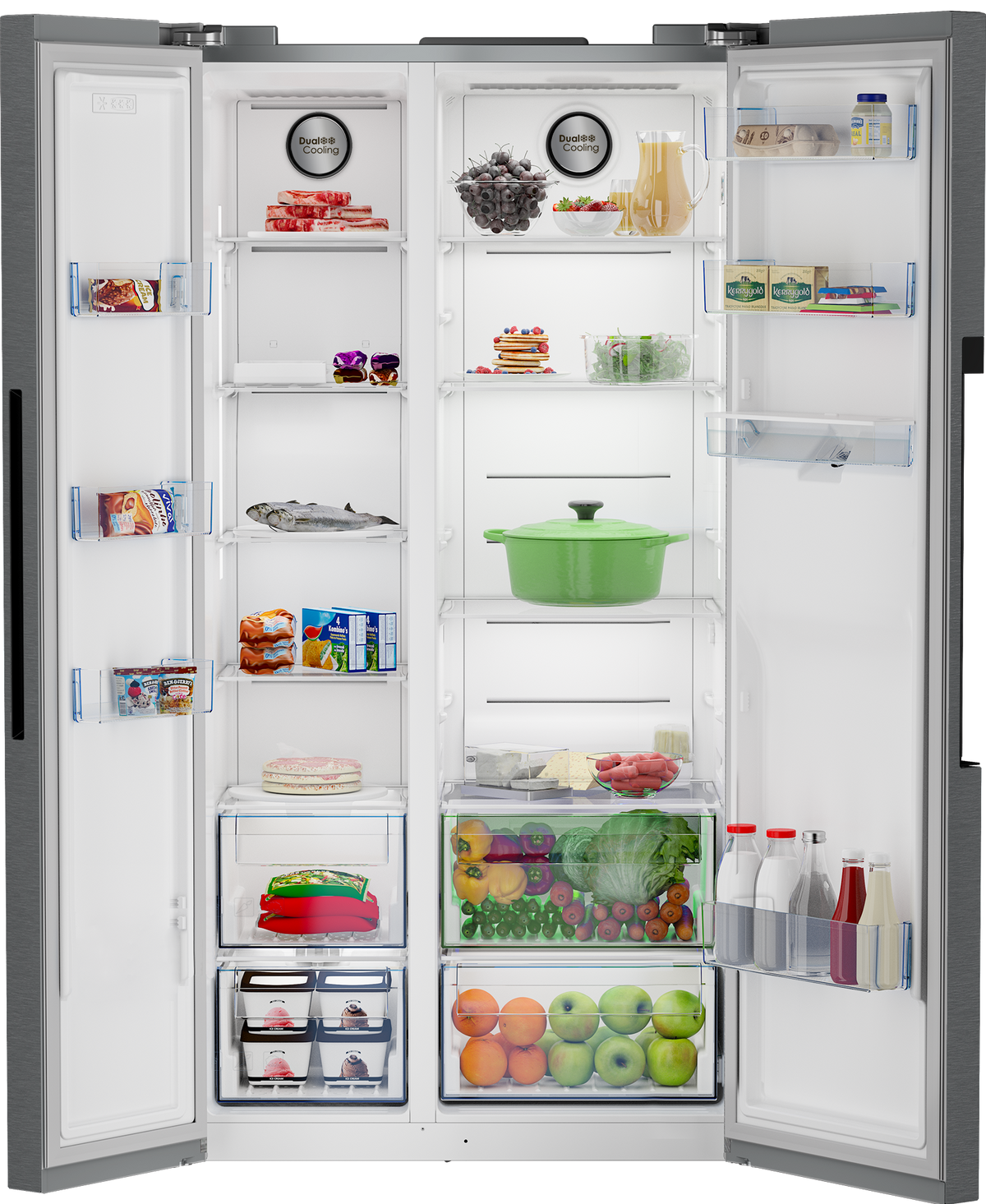 Defy 555L Side by Side Fridge DFF647(Dark Inox)