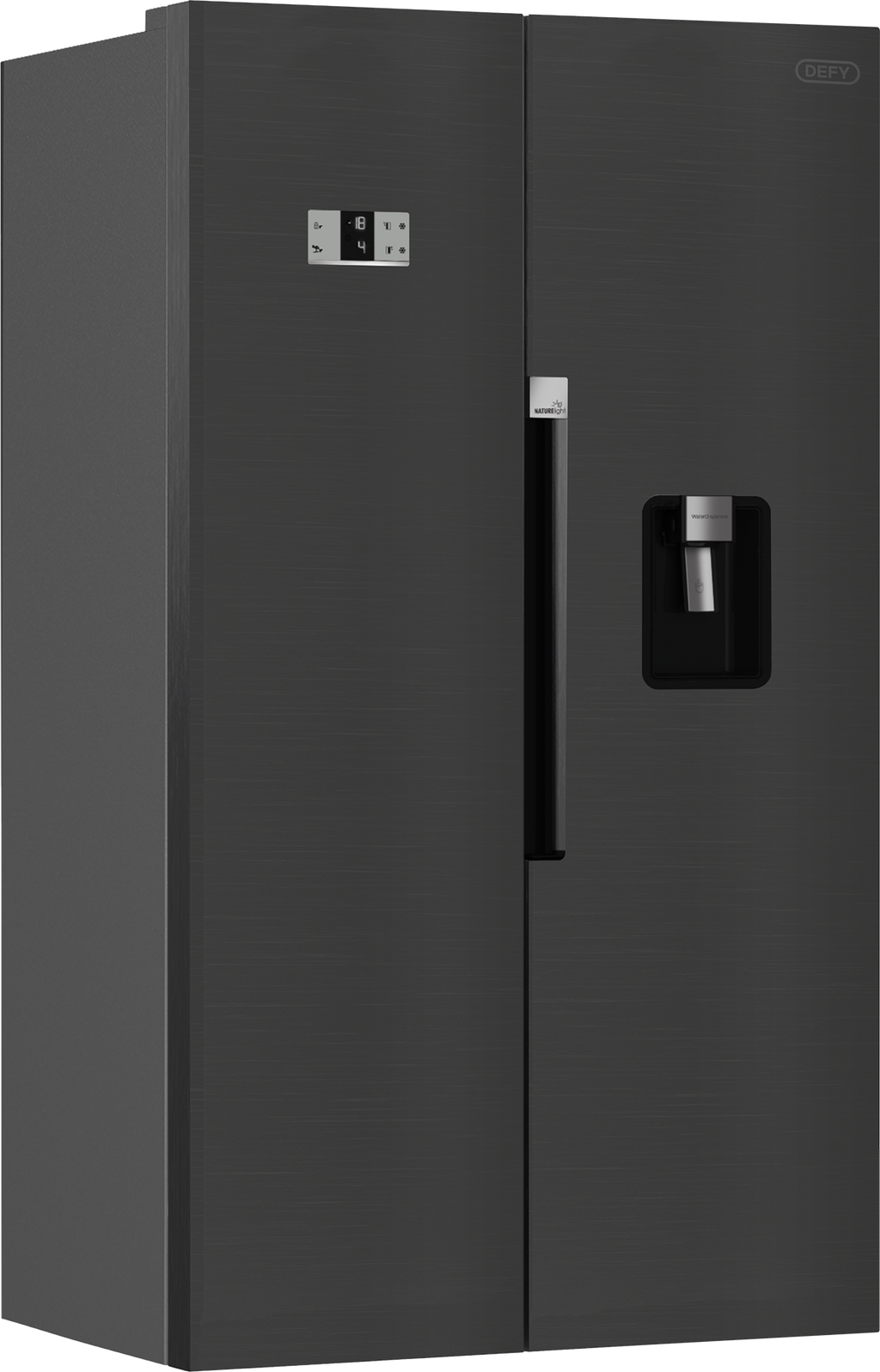 Defy DFF663 100cm Naturelight Dark Inox Fridge