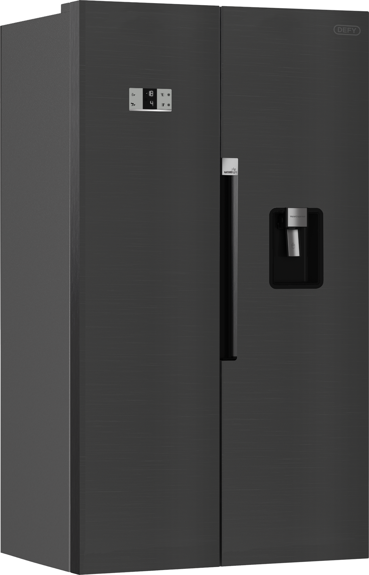 Defy DFF663 100cm Naturelight Dark Inox Fridge